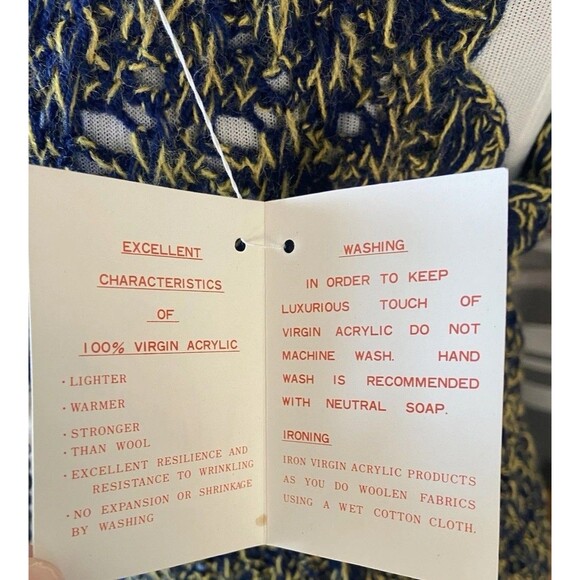 Vintage 60s 70s Helen Sue Crochet Knit Sweater Vest Open Grannycore Boho Hippie - Picture 8 of 12